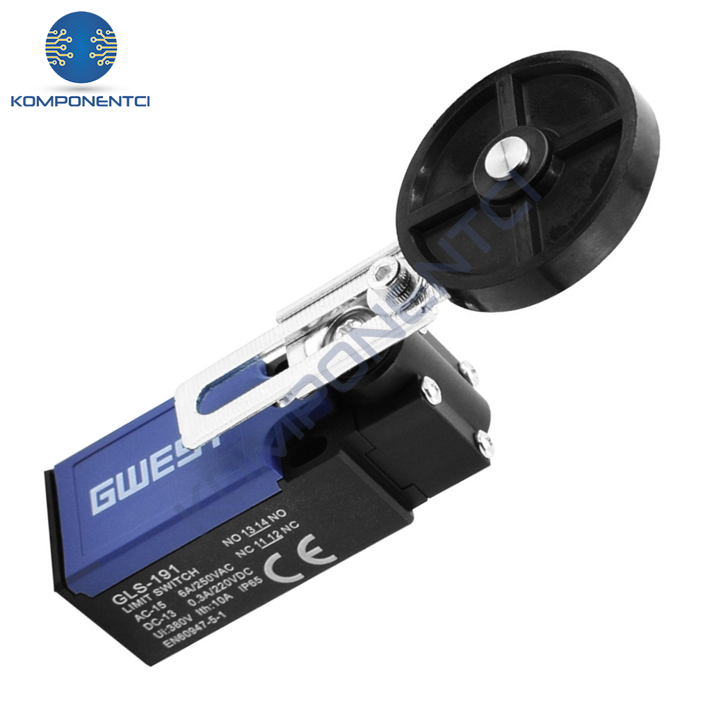 Gwest GLS-191 Ayarlanabilir Kauçuk Makaralı Çift Yönlü Limit Switch
