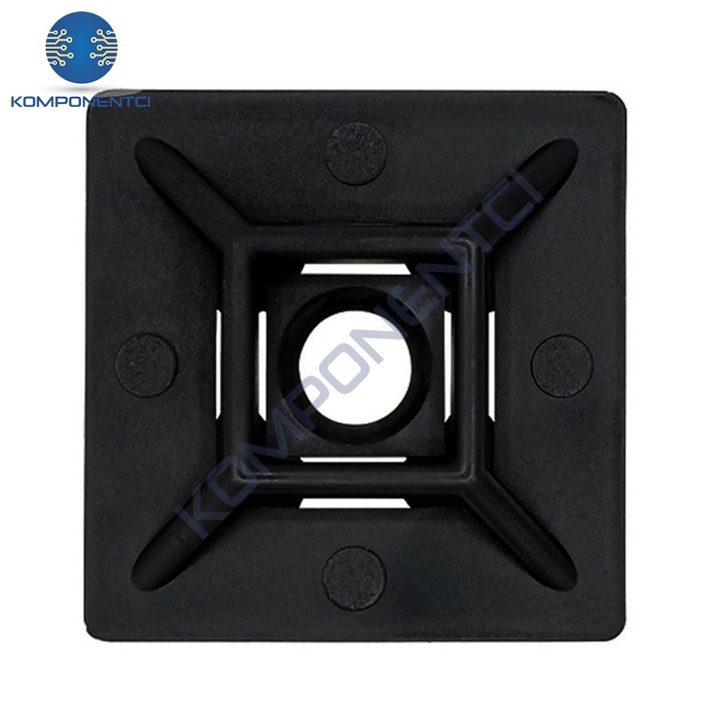 Gwest HW-3AB 19x19mm Yapışkanlı Kroşe Siyah 100 Adet