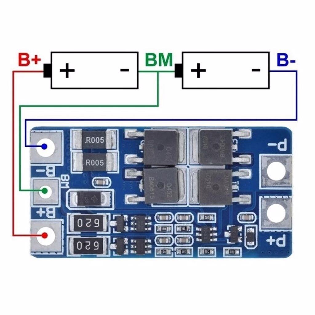 2S 10A 7.4V 18650 BMS Lityum Batarya Pil Akü Koruma Kartı Protection ...