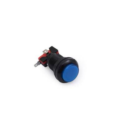 33mm 12V Işıklı Oyun Makinesi Butonu - Mavi