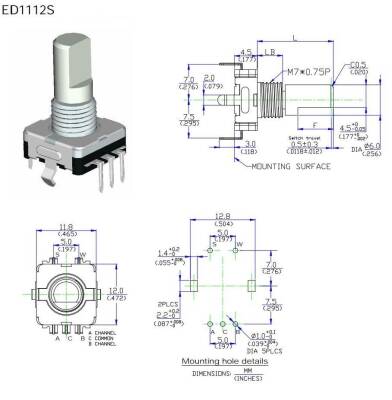 ED1112S Rotary Encoder | Komponentci
