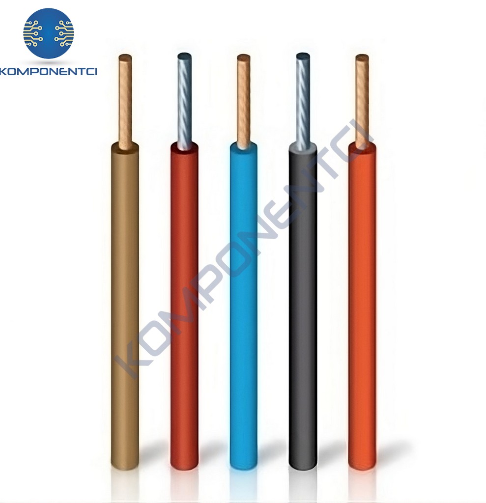 SİAF 10 mm² Isıya Dayanıklı Silikon Bakır Çok Telli Tek Damarlı Kablo 1m Kırmızı