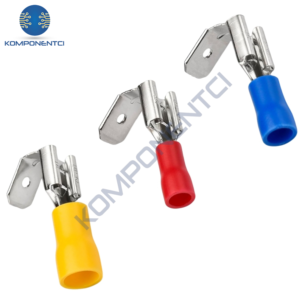 Gwest Erkek/Dişi Geri Dönüşlü Terminal GFDEG-5866 4.00-6.00mm Sarı 100 Adet