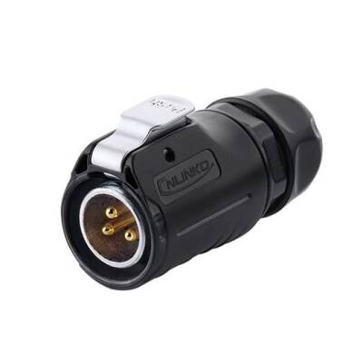 LP-20-C03PE-01-022 3-Pin Su Geçirmez Konnektör - Erkek