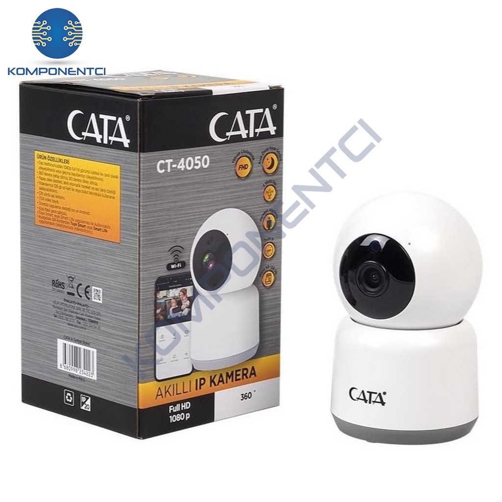 Cata CT-4050 Gece Görüşlü Full HD-1080p 360° Akıllı IP Kamera