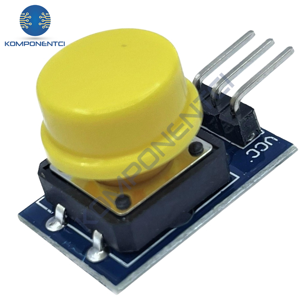12x12mm Push Buton Switch Modül Sarı Kapak 1 Adet