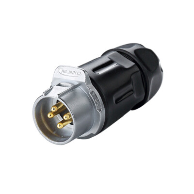 LP-20-C04PP-01-001 4-Pin Su Geçirmez Konnektör - Erkek