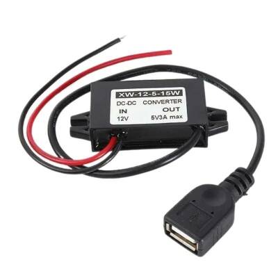 DC-DC 12V'tan 5V'a 3A Voltaj Düşürücü - USB Çıkışlı