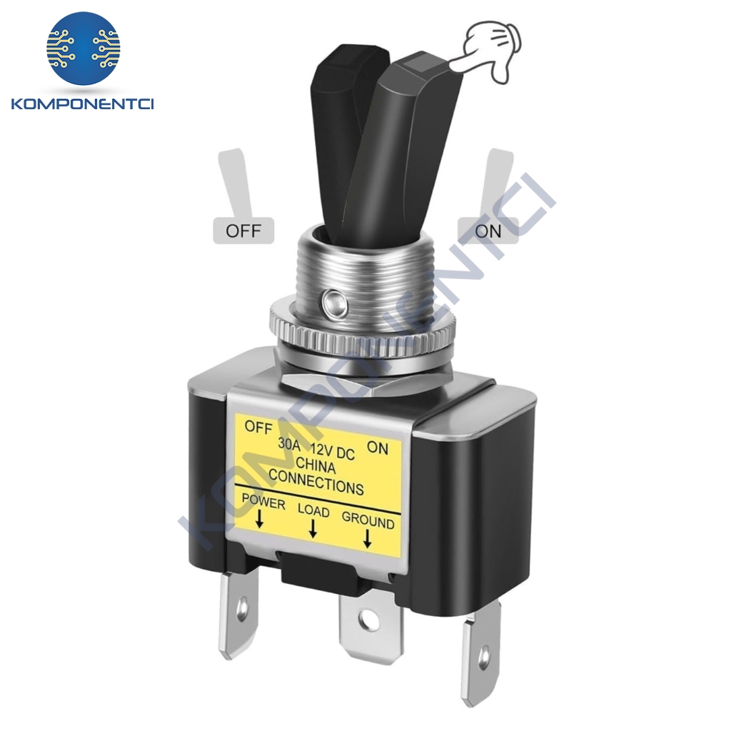 IC-151B Toggle Switch 12V 30A On-Off Işıklı ASW-07D-2