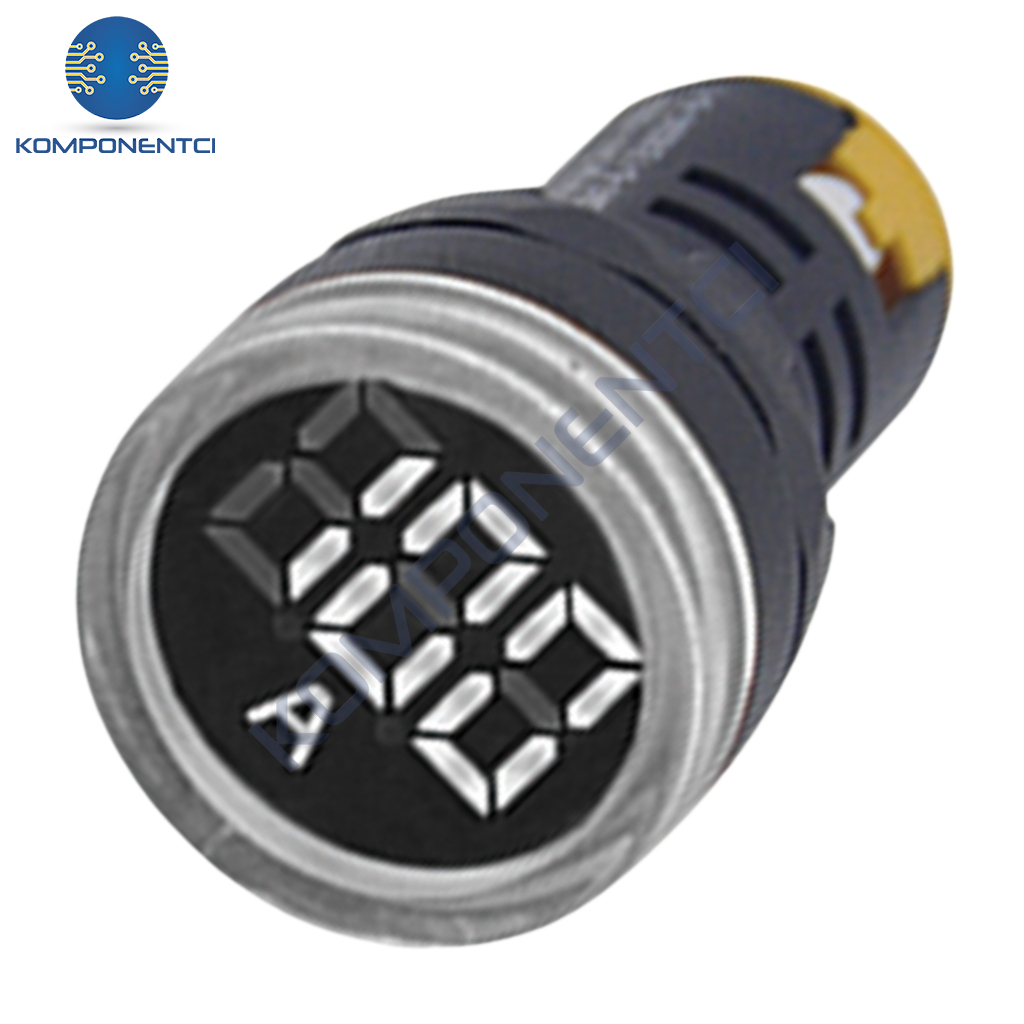 Gwest 22 AS-B 22mm AD-116 Serisi Akım Trafolu Beyaz Ampermetre 0-100A