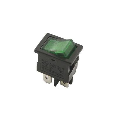 RL3-4 ON-OFF Yeşil Işıklı Yazısız Anahtar 4-Pin KCD1