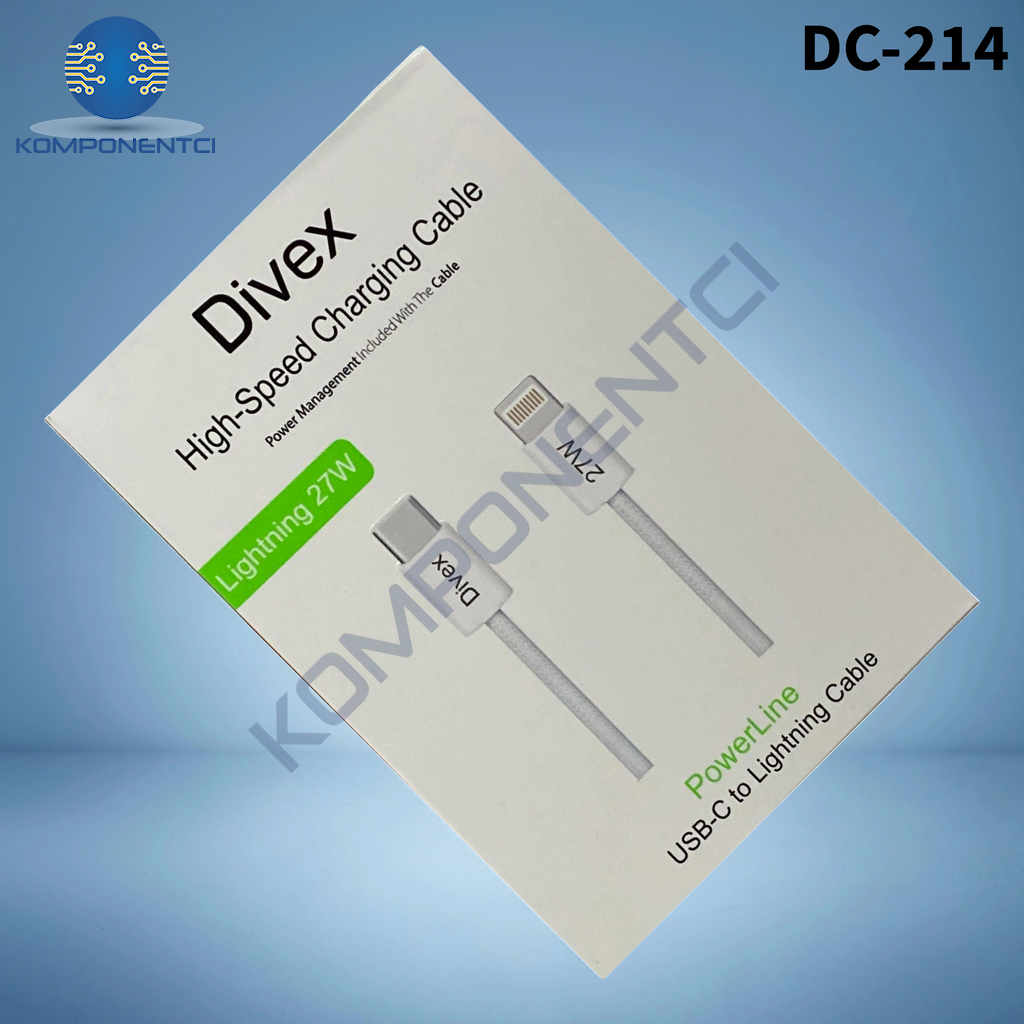 Divex 27W Type-C to Lightning  Yüksek Hızlı  Şarj Kablosu DC-214