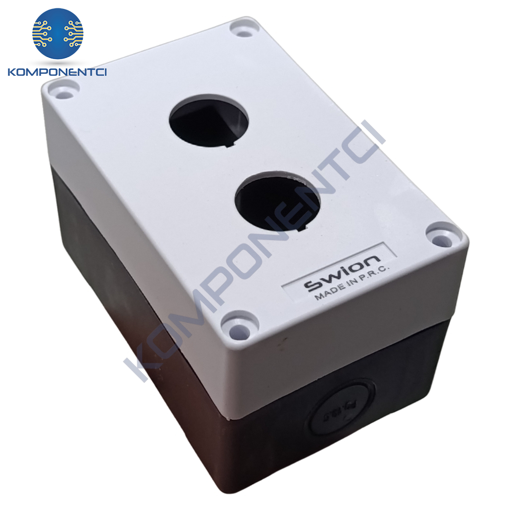 HJ9 22mm Buton Kutusu Gri-Siyah İkili