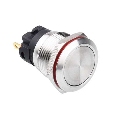 19A-P1Z 19mm Düz Anahtarlı Metal Buton