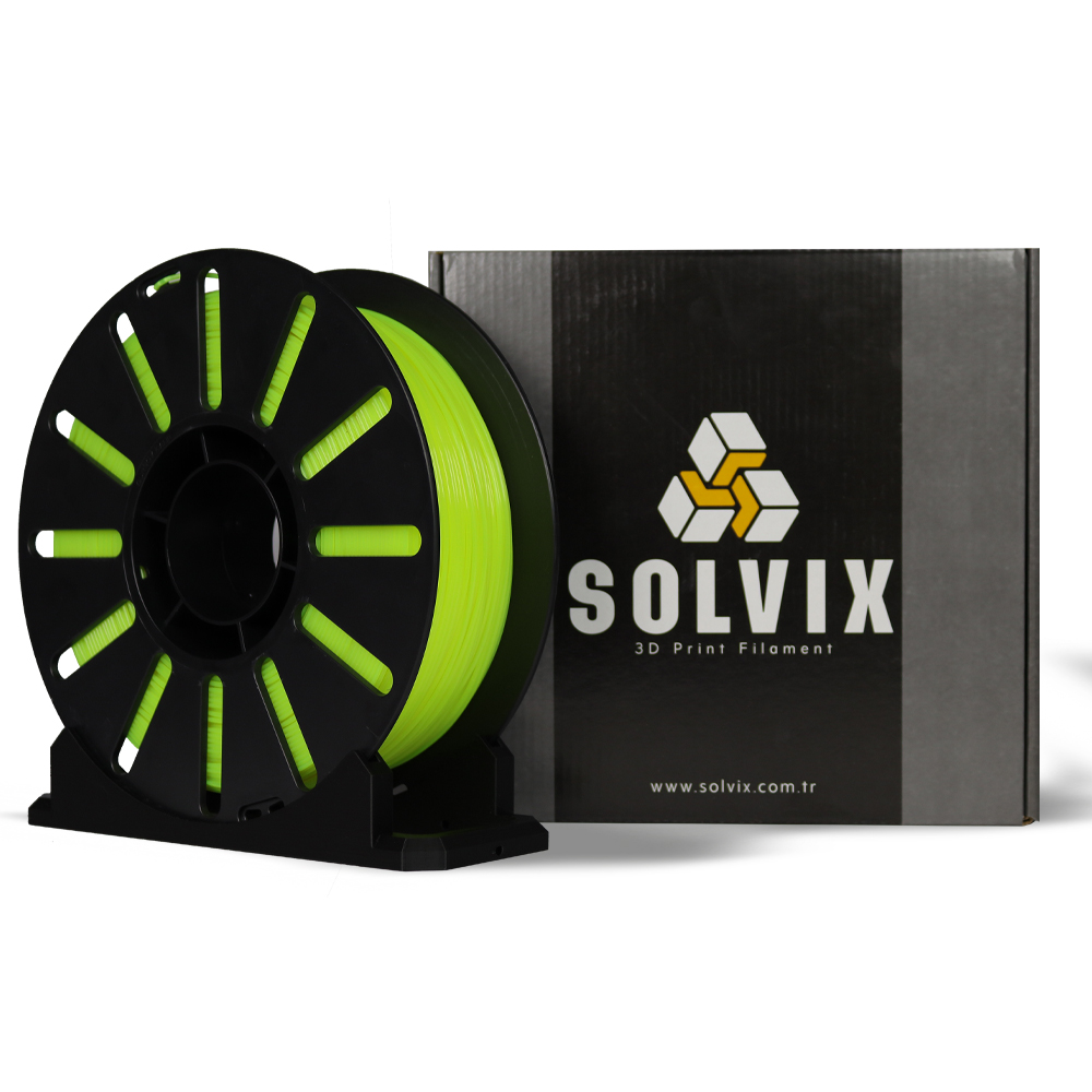 SOLVIX Floresan Sarı Pla/Pha Premium Filament 1.75mm 1 Kg