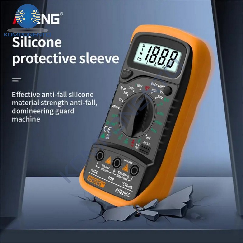 Aneng AN8205C Dijital Multimetre Sarı | Komponentci
