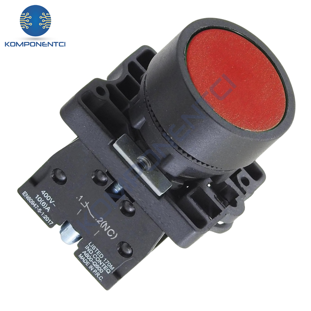 LAY5-EA42 22mm Buton Normalde Kapalı Kontak Kırmızı