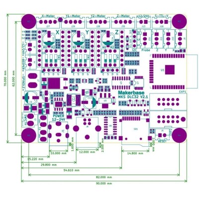 MKS DLC32 v2.1 GRBL CNC Kontrol Kartı Seti + TS35-R LCD Ekran