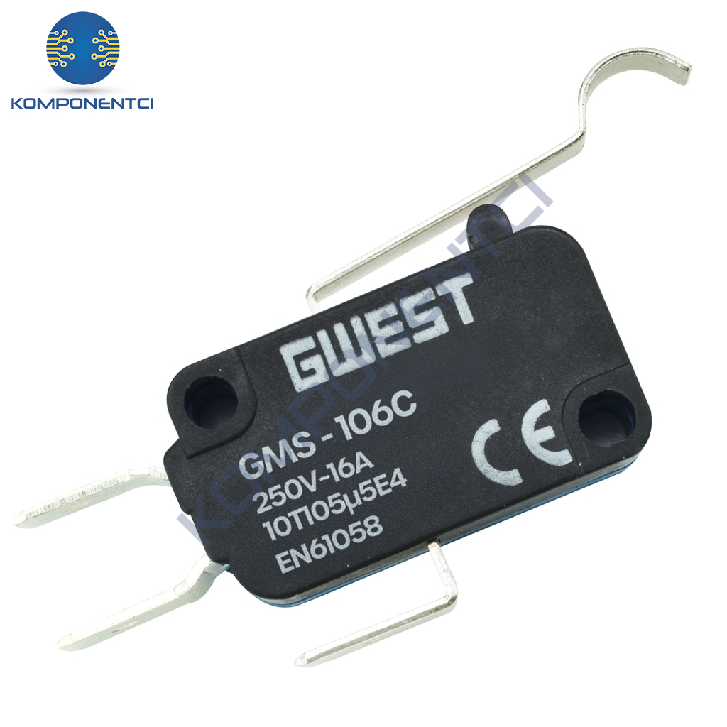 Gwest GMS-106C Kıvrık Kollu Mikro Switch 10A