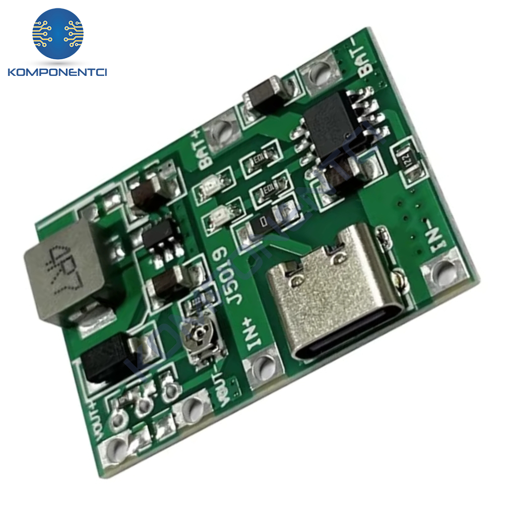 TP4056 Pil Şarj ve Voltaj Yükseltici 3.7V 4.2V Type-C Usb
