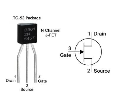 2N5457 - TO92 JFET Transistör | Komponentci