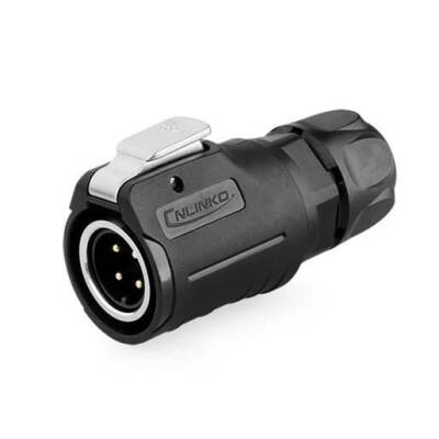 LP-16-C04PE-01-001 4-Pin Su Geçirmez Konnektör - Erkek