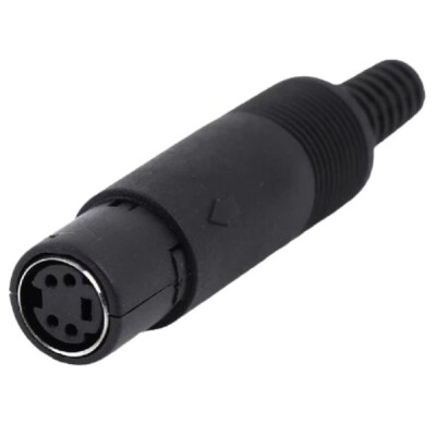 4 Pin Dişi Mini DIN Konnektör