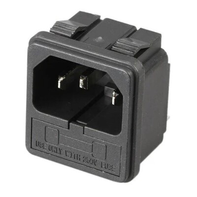 Üçlü Erkek Power Soketi Sigorta Yuvalı