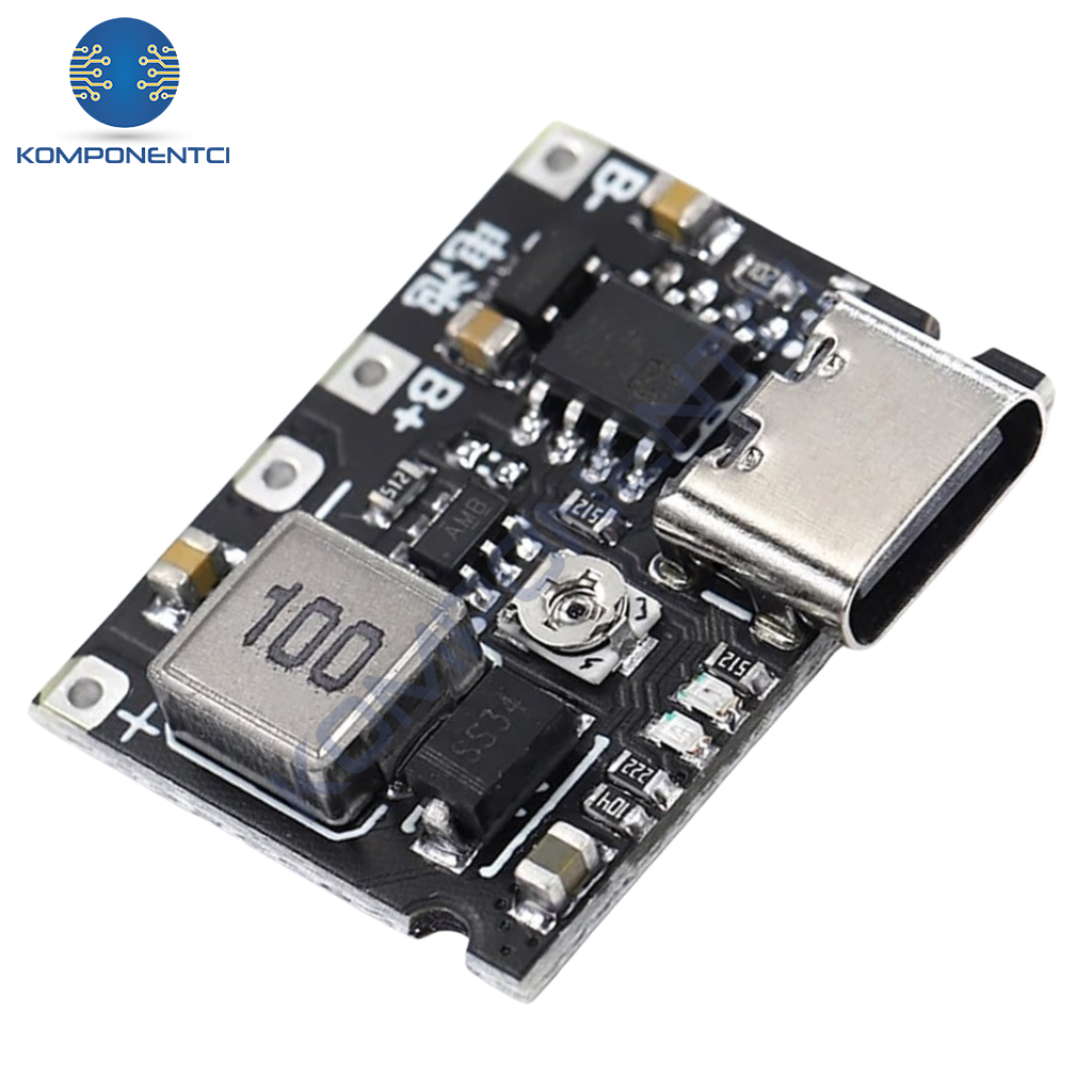 TP4056 Type-C Li-ion 18650 Pil Şarj Devresi DC-DC Voltaj Yükselticili
