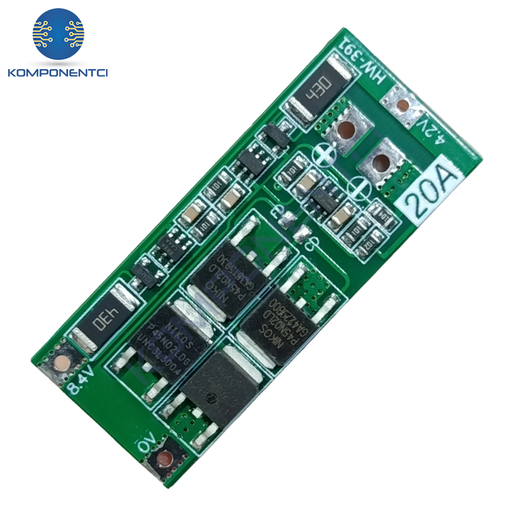 2S 20A BMS 8.4V 18650 Lityum Pil Şarj Koruma Devresi Balanslı
