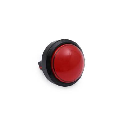 60mm 12V Bombeli Işıklı Oyun Makinesi Butonu - Kırmızı