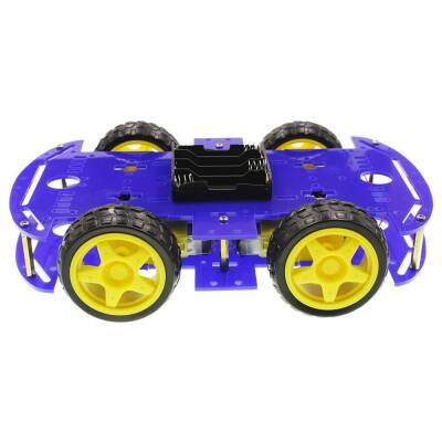4WD Mavi Şase Tekerlekli Araba Kiti