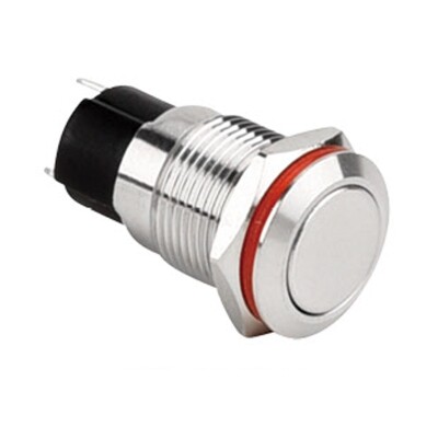 WD12A-P1Z 12mm Düz Anahtarlı Metal Buton