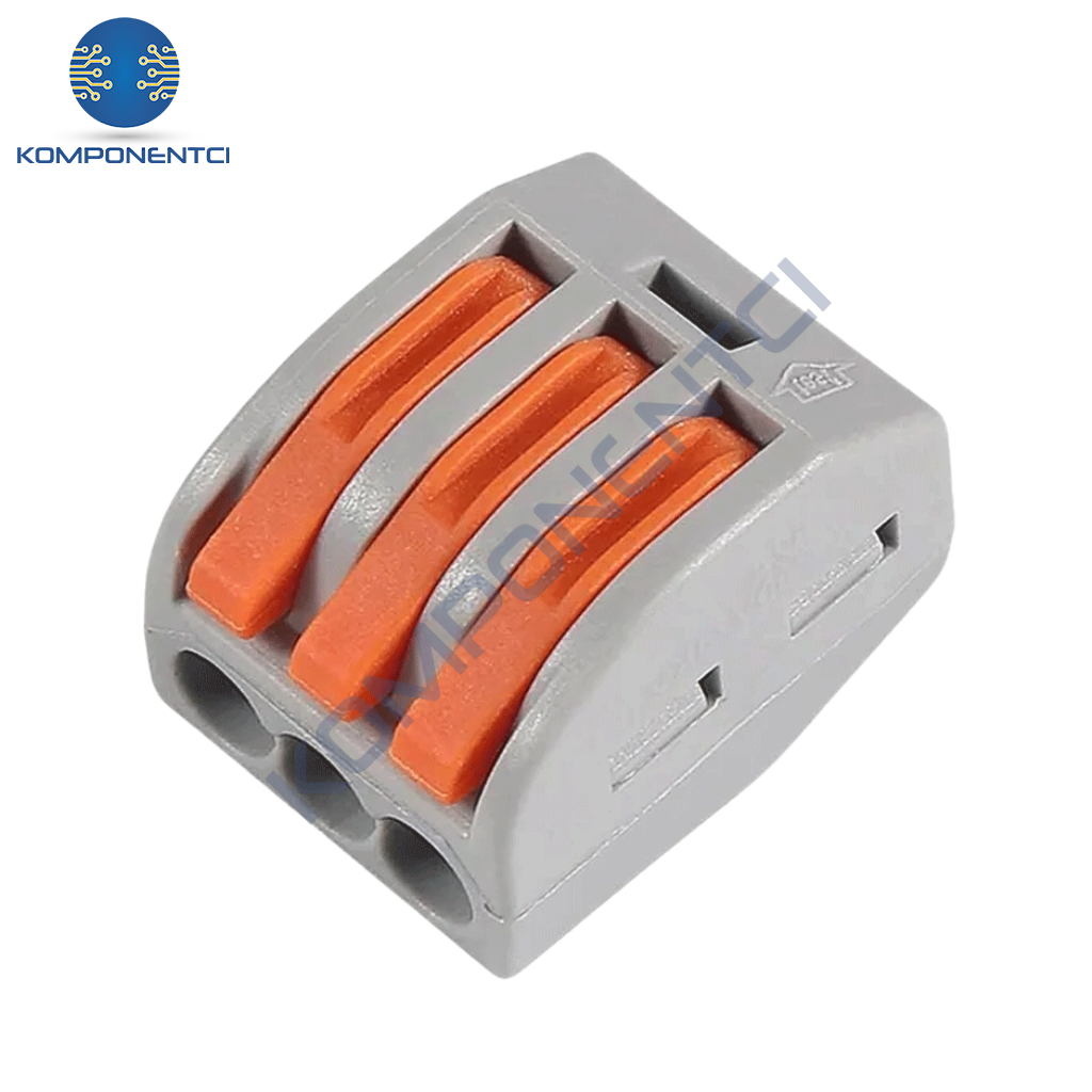 IC-272A 3 Pin Vidasız Tek Yön Mandallı Buat Klemensi CH-213