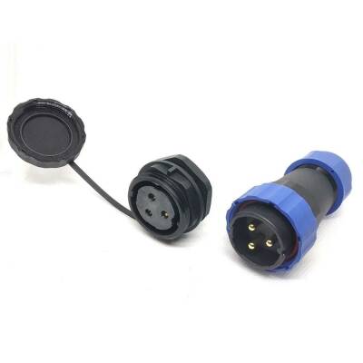 SD28 3 Pin 28mm Su Geçirmez Konnektör Takımı - Panel Tipi