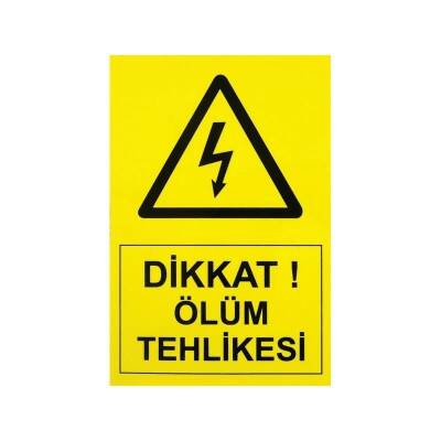 IS-Tİ2 Tehlike Etiketi 14x10cm (Yüksek Voltaj)
