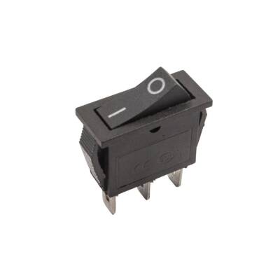 KCD3 Tekli Dar 3-Pin On/Off Anahtar - Siyah