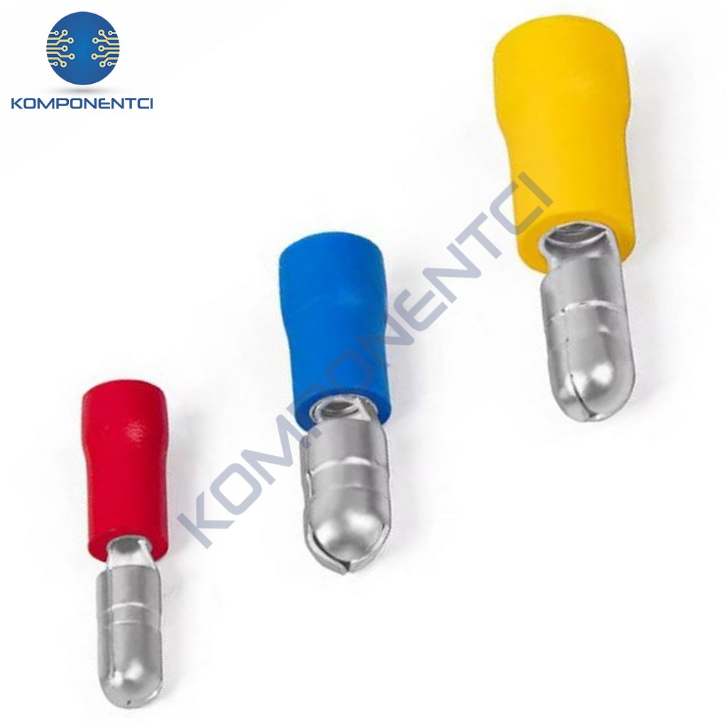 TBE-5050 4.0-6.0mm2 İzoleli Soket Tipi Erkek Terminal Kablo Ucu Sarı 100 Adet