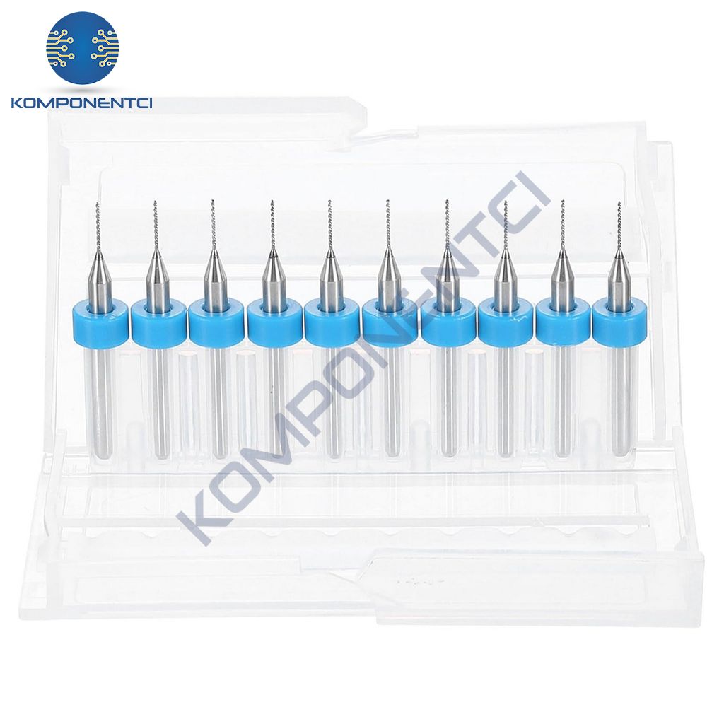 0.5mm PCB Matkap Ucu Seti - 10 Adet (Kutulu)