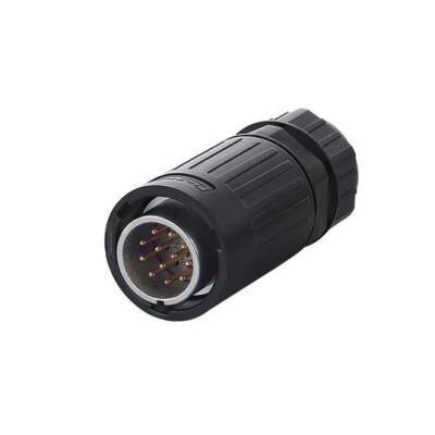 YA-20-C12PE-01-001 12-Pin Su Geçirmez Konnektör - Erkek