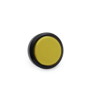 60mm 12V Düz Işıklı Oyun Makinesi Butonu - Sarı