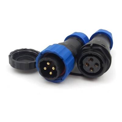 SD20 4 Pin 20mm Su Geçirmez Konnektör Takımı