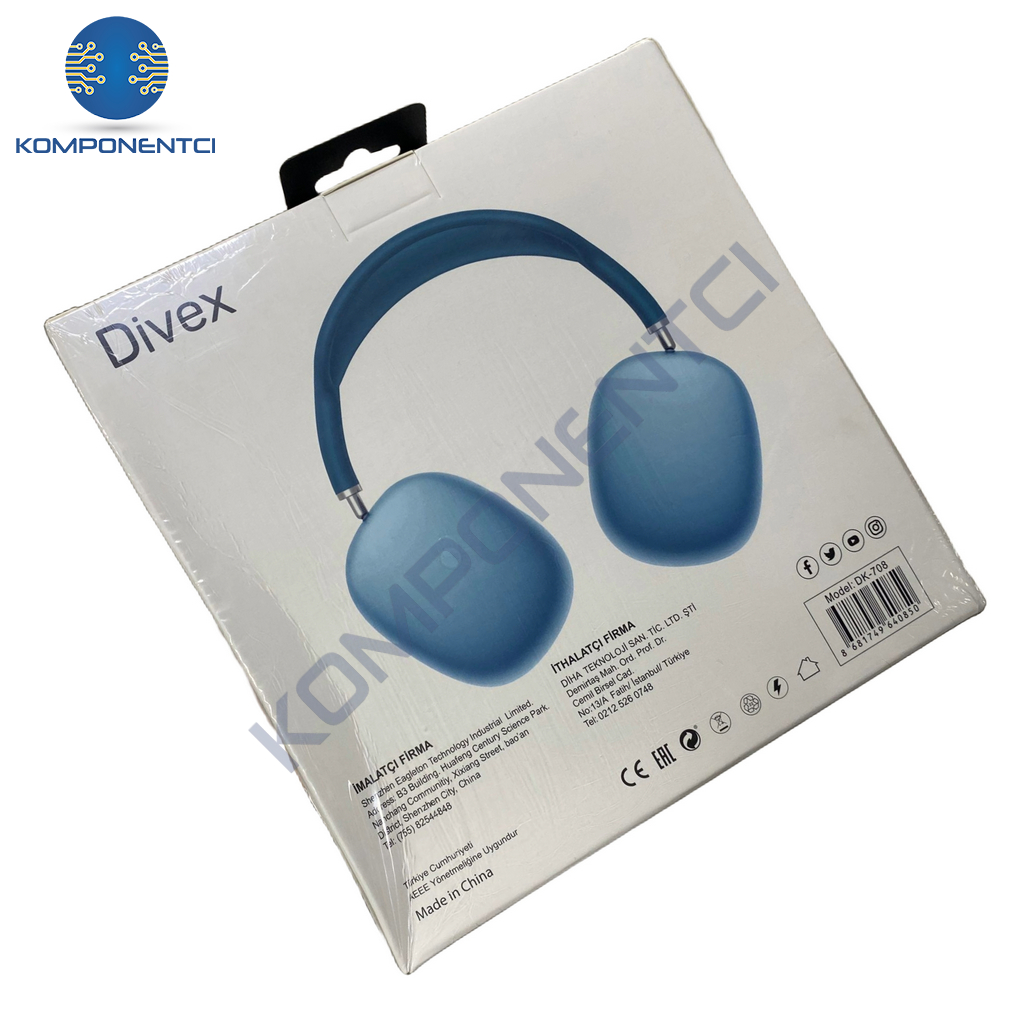 Divex Apple Uyumlu Airpods Max Kulaküstü Kulaklık DK-708 Mavi