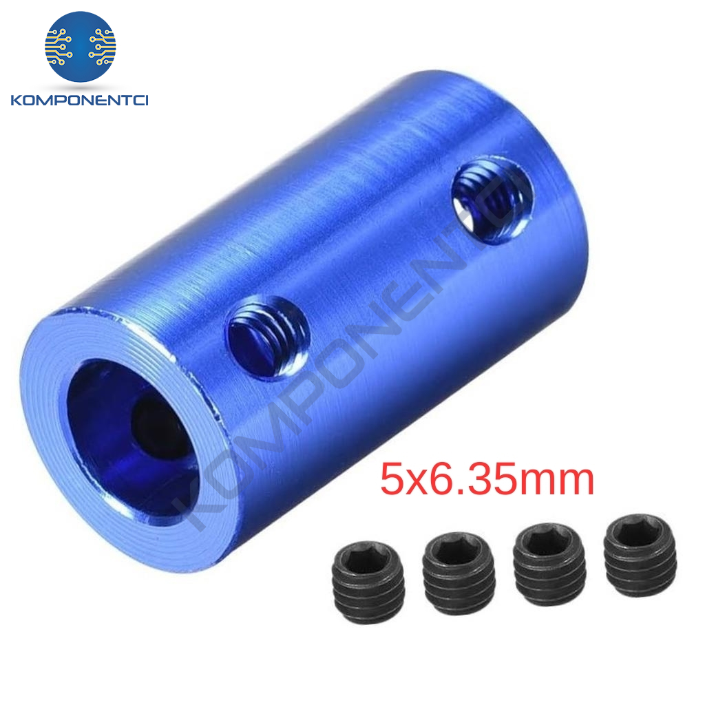 5x6.35mm Sabit Kaplin Şaft 3D Printer Yazıcı