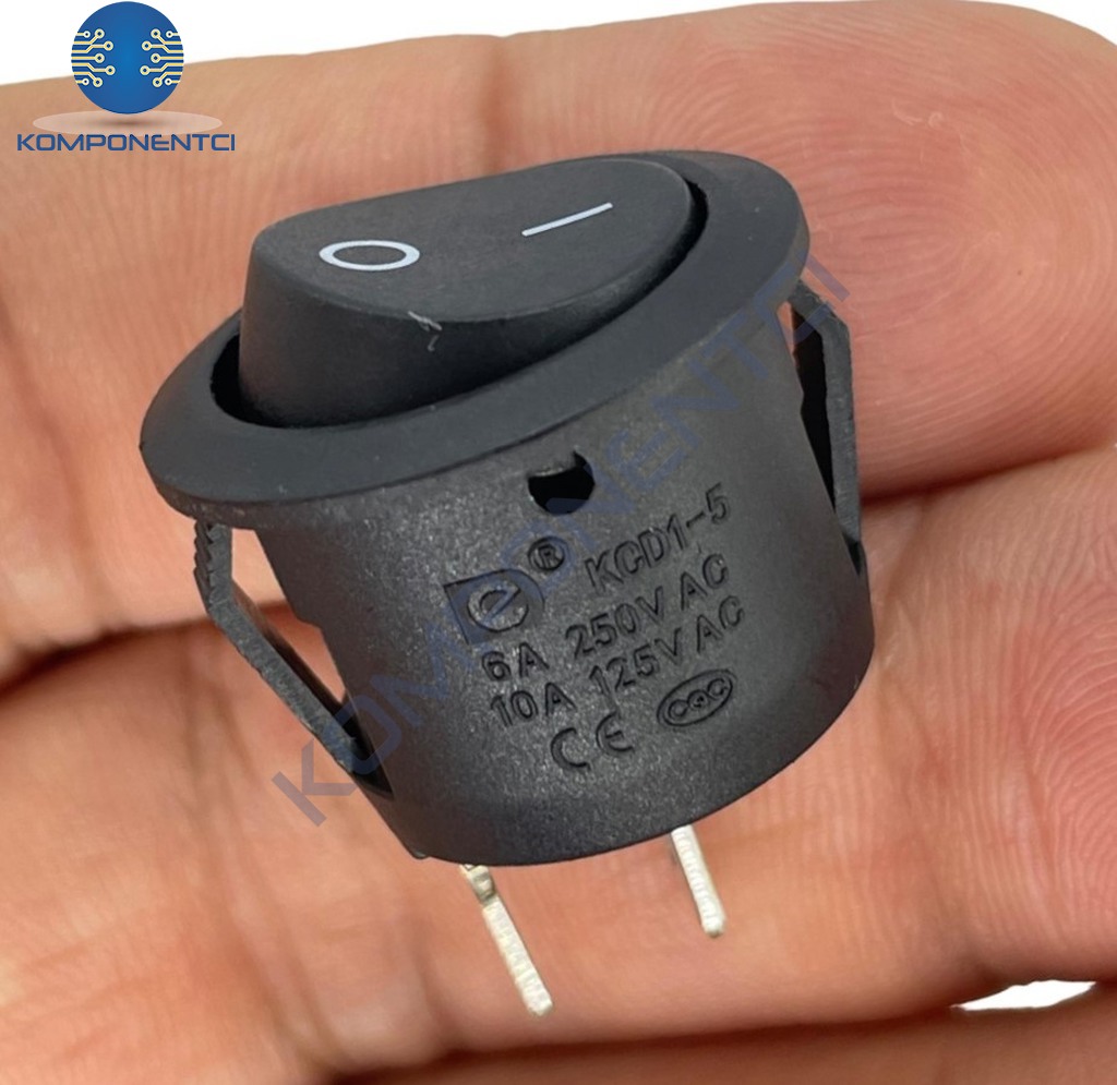 IC-133-2 Yuvarlak Işıksız Anahtar Yaylı (On)-Off 2P