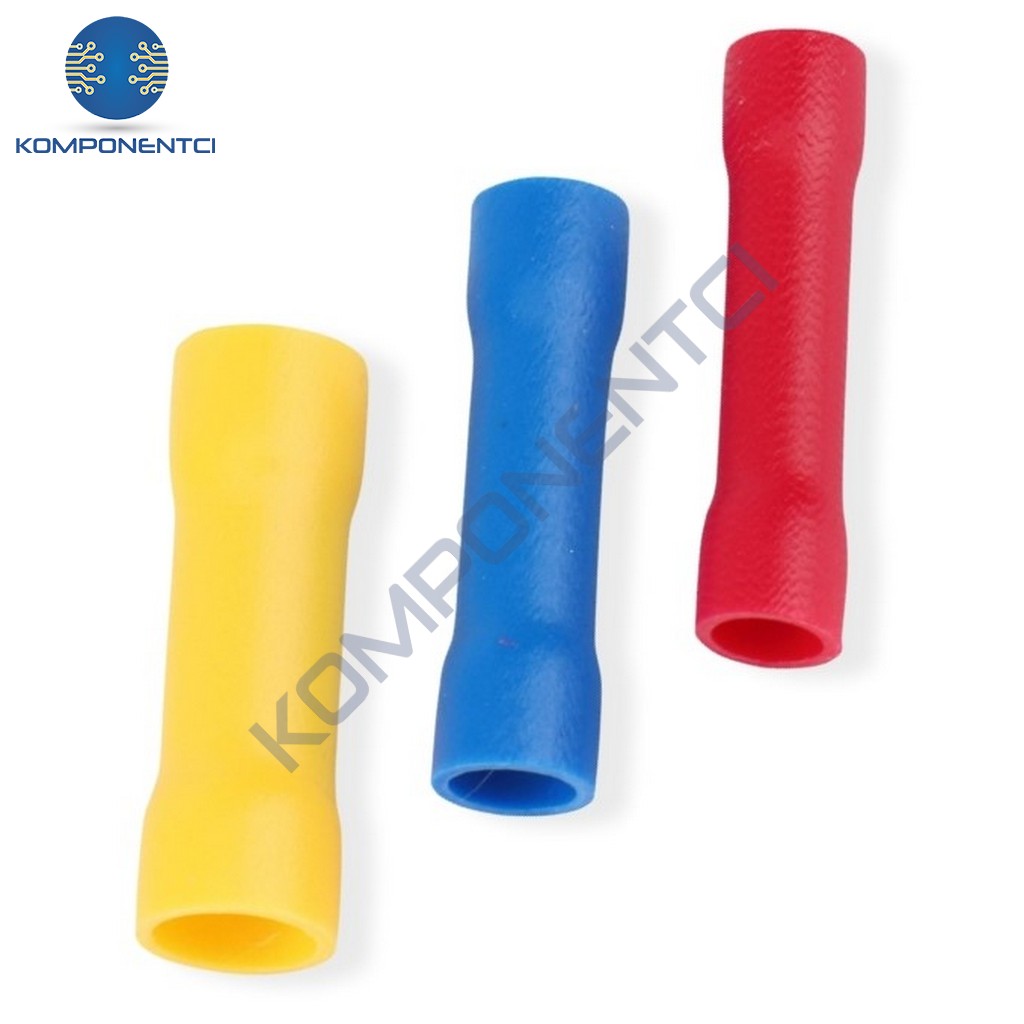 TBY-256 4.0-6.0mm2 İzoleli Kablo Ucu Birleştirici Ek Mufları Sarı 100 Adet