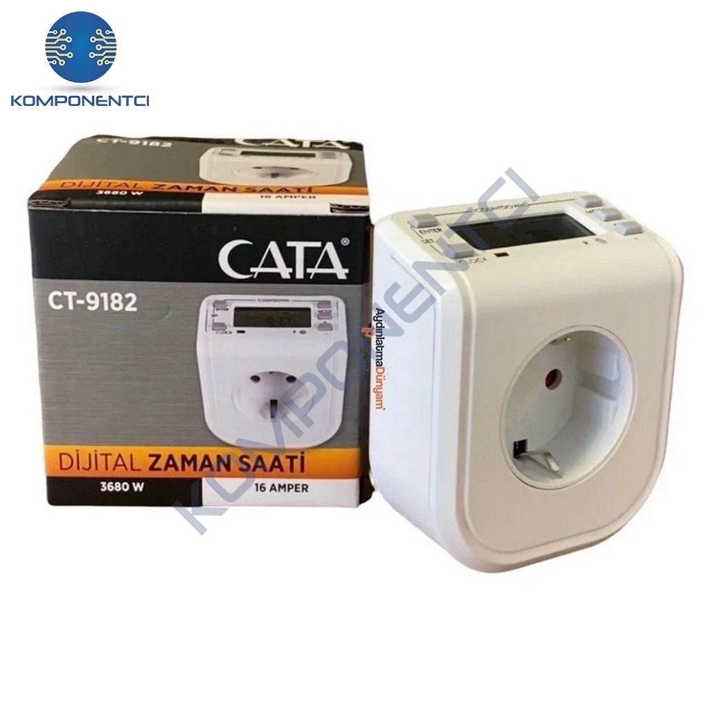 Cata Zaman Ayarlı Dijital Saatli Priz CT 9182
