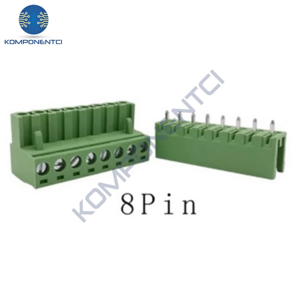 8 Pin 5.08mm Geçmeli 180C Takım Klemens
