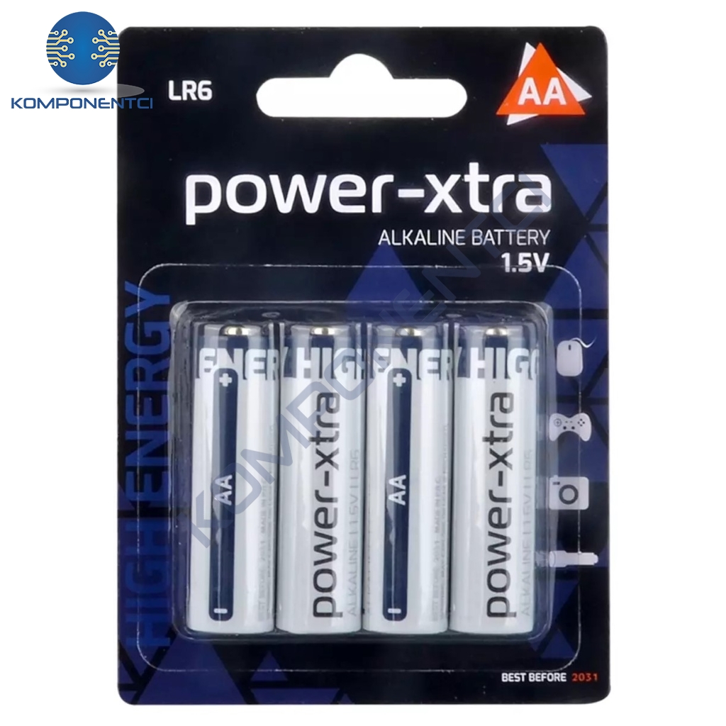 Power-Xtra AA - LR06 Alkalin Kalem Pil 4'lü Blister