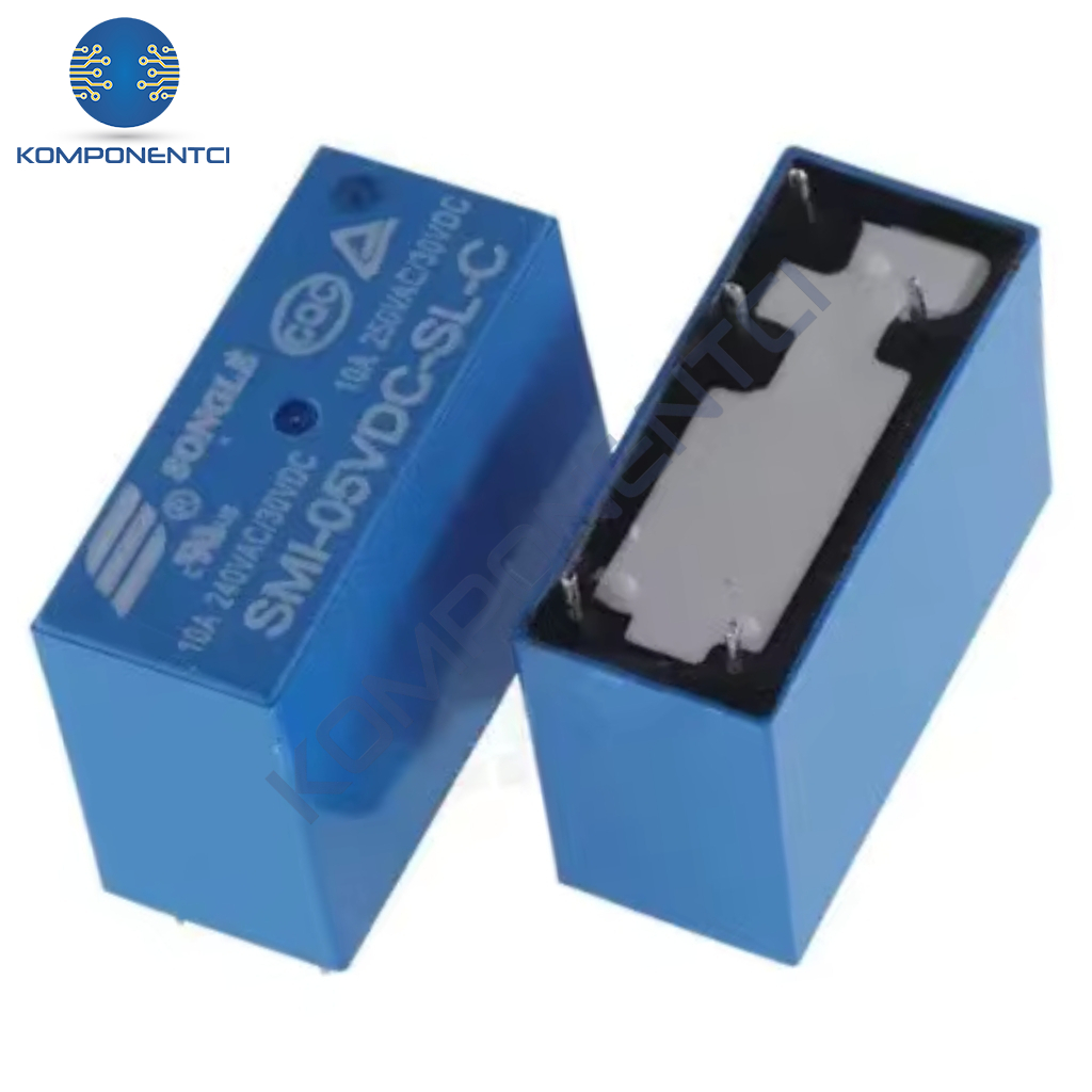Songle SMI-05VDC-SL-C 10A 5V 5 Pin Tek Kontak Röle (HLS1)
